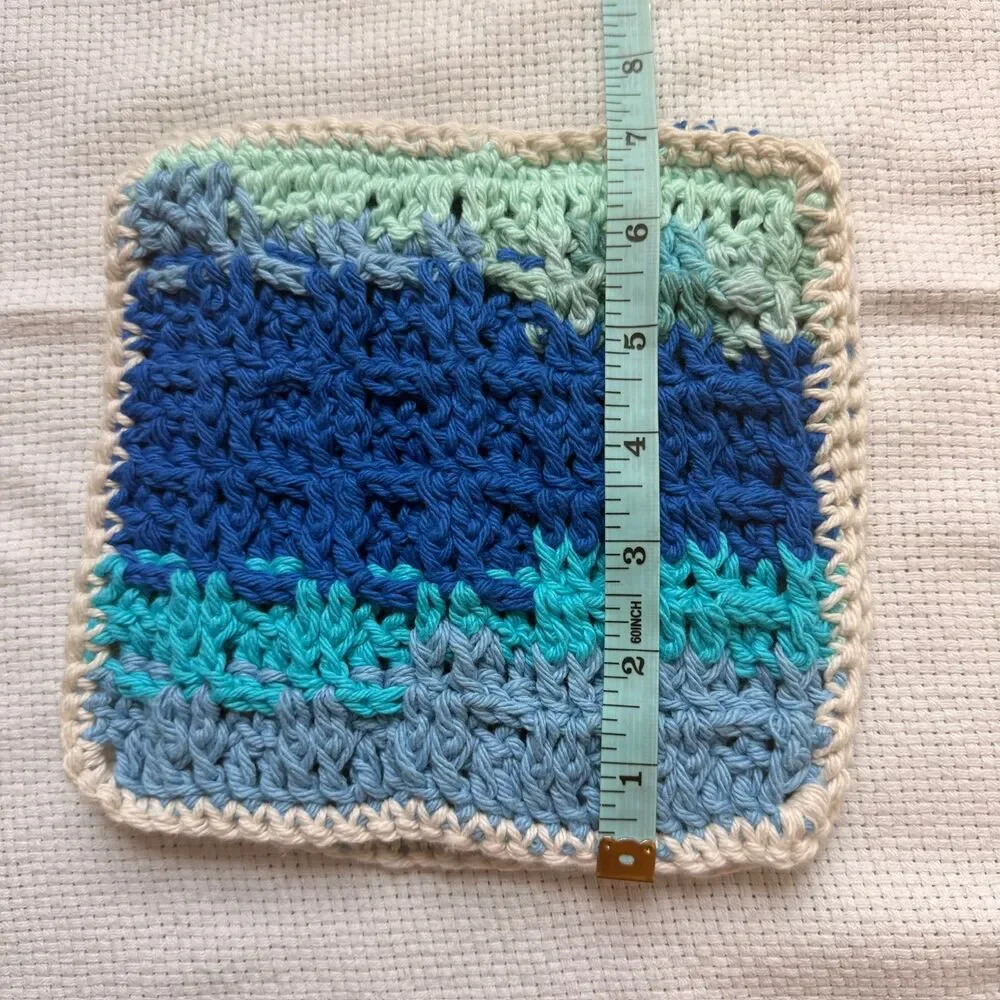 🌊 Coastal Blues Handmade Crochet Dishcloth Set 🌊